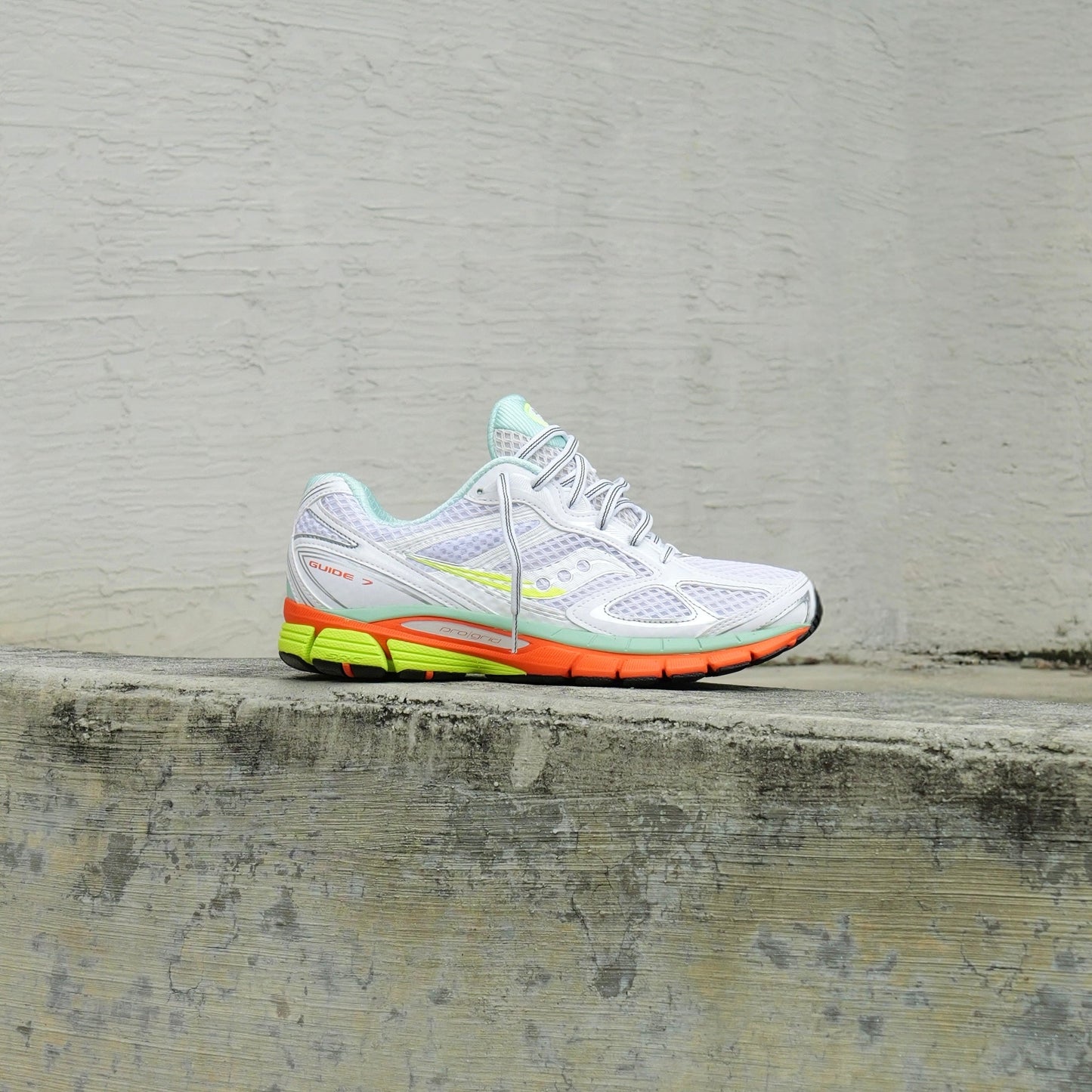 Mens Saucony ProGrid Guide 7 (White/Multi)