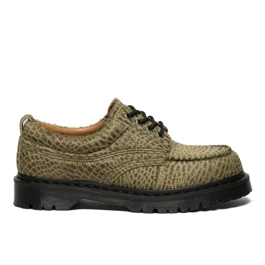 Dr. Martens Lowell Hair on Leather Moc Toe - Pebble Green