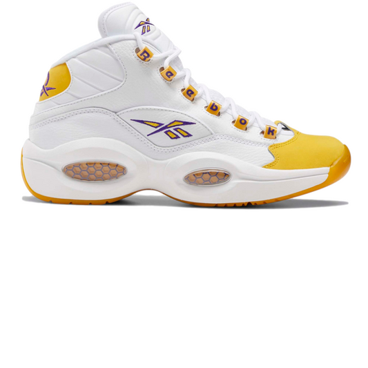Reebok Question Mid - White/Yellow Thread/Ultra Violet