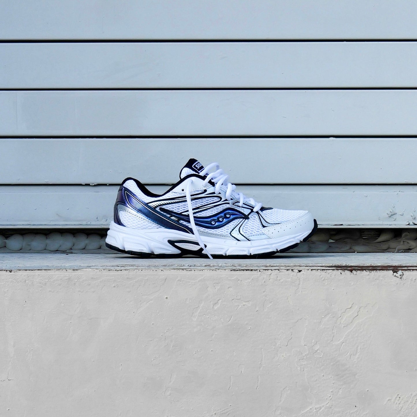 Mens Saucony Ride Millennium (White/Nightsky)