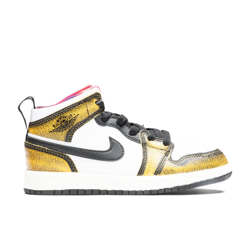 Air Jordan 1 Mid SE (PS) - Black/Taxi/White