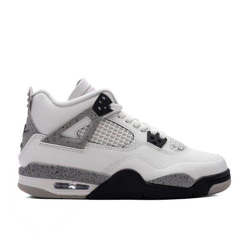 Air Jordan 4 Retro OG 'White Cement' (GS) - Summit White/Fire Red/Cement Grey/Black