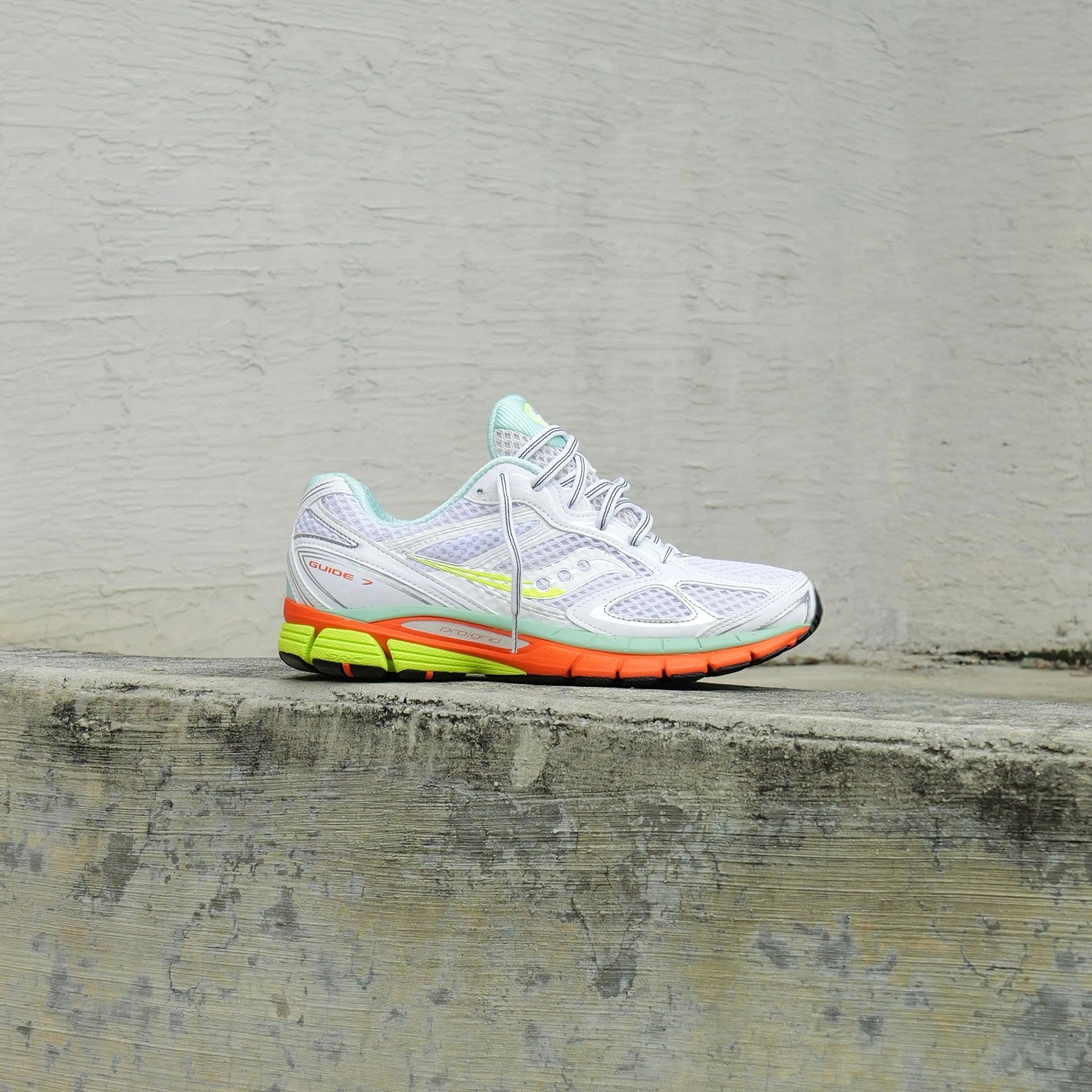 Mens Saucony ProGrid Guide 7 (White/Multi)