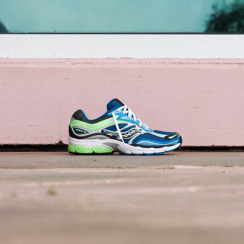 Mens Saucony ProGrid Omni 9 (Blue/Lime)