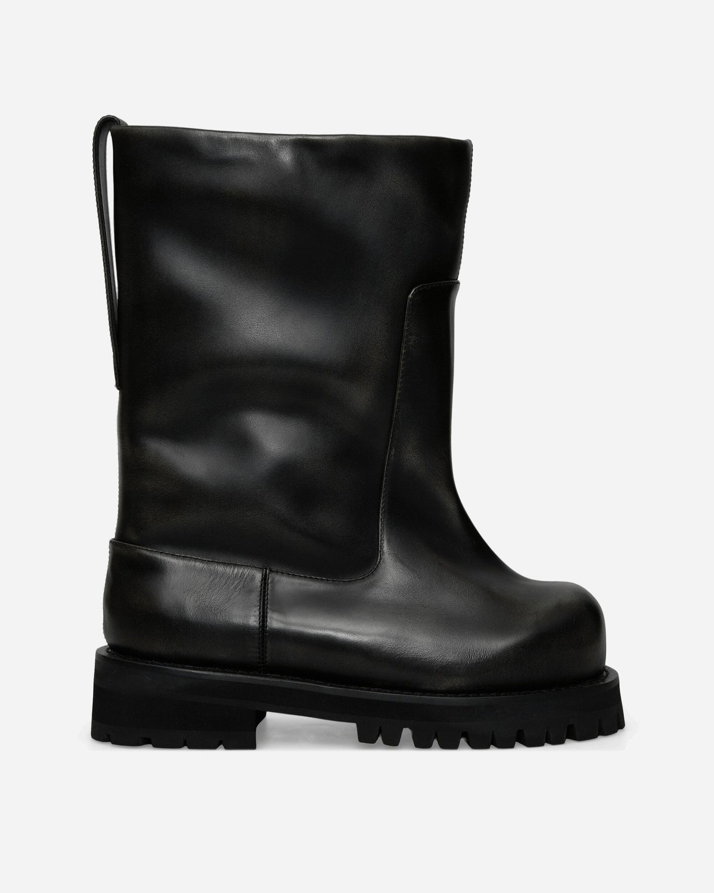 Distressed Shaft Boots Black