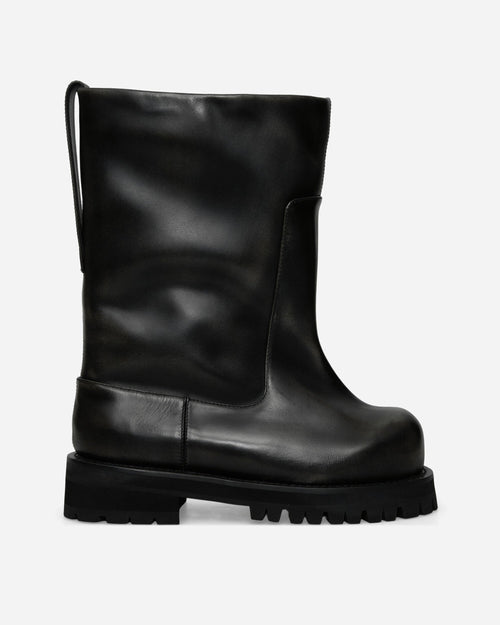 Distressed Shaft Boots Black