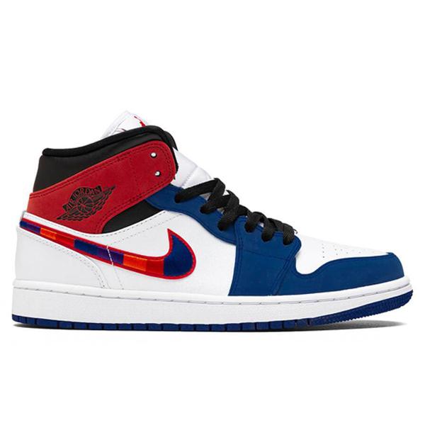 Air 1 Mid SE - White/University Red/Rush Blue/Black