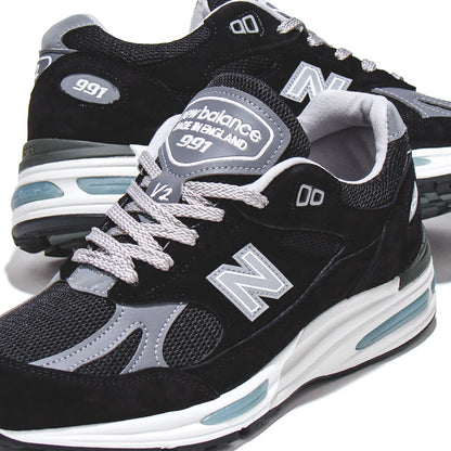 New Balance Unisex 991v2 Black Made In UK U991BK2